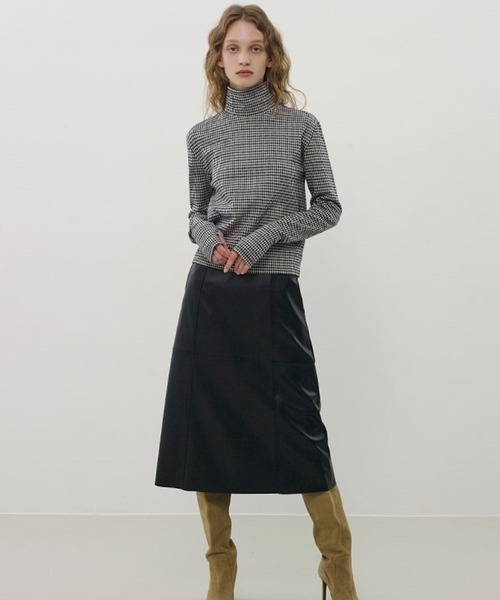 ROCKET x LUNCH（ロケットアンドランチ）の「ROCKET×LUNCH／チェック柄タートル 2928965（Tシャツ/カットソー・レディース・ブラック/ブラウン・SMALL/MEDIUM）」の21枚目の写真