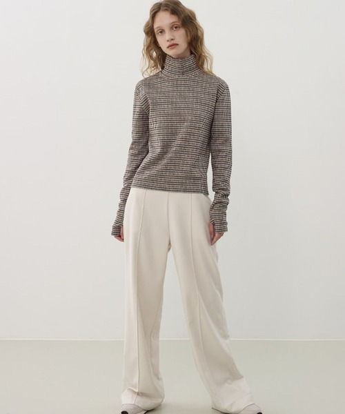 ROCKET x LUNCH（ロケットアンドランチ）の「ROCKET×LUNCH／チェック柄タートル 2928965（Tシャツ/カットソー・レディース・ブラック/ブラウン・SMALL/MEDIUM）」の18枚目の写真