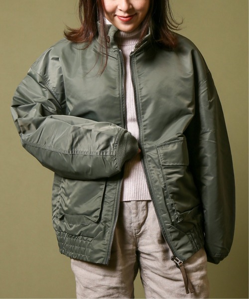 INHERIT（インヘリット）の「NYLON WEP ミリタリージャケット（ブルゾン・メンズ・カーキ/ブラック・LARGE/MEDIUM）」の2枚目の写真