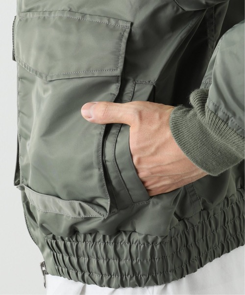 INHERIT（インヘリット）の「NYLON WEP ミリタリージャケット（ブルゾン・メンズ・カーキ/ブラック・LARGE/MEDIUM）」の12枚目の写真
