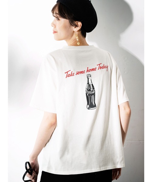 コカ コーラプリントｔシャツ Tシャツ カットソー Geera ジーラ のファッション トップス セール 21夏新着
