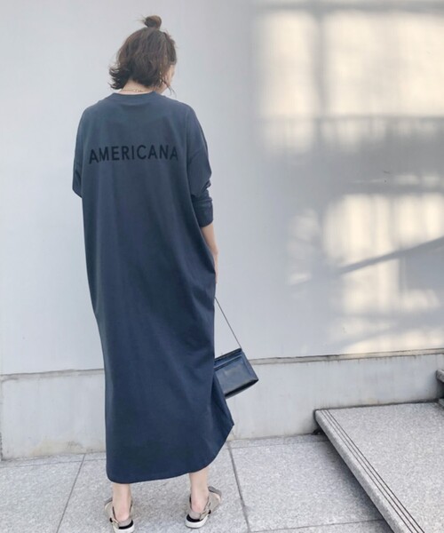 セール ブランド古着 長袖ワンピース ワンピース Americana アメリカーナ のファッション通販 Zozoused