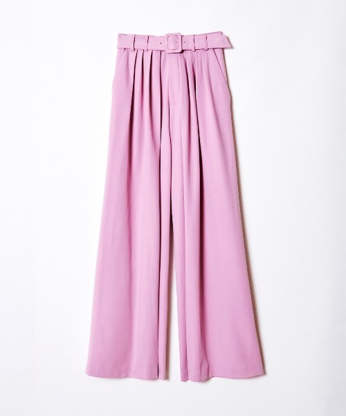 REDYAZEL（レディアゼル）の「ベルト付きタックワイドパンツ