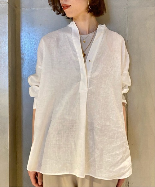 JOURNAL STANDARD L'ESSAGE 麻 ワイドスキッパーブラウス journal standard L'essage（ジャーナルスタンダードレサージュ