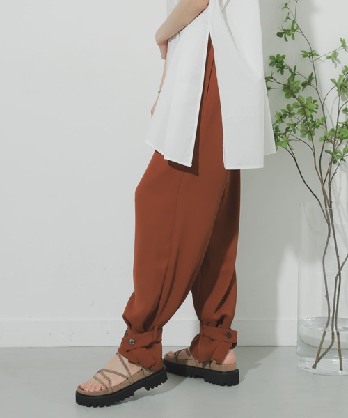 SENSE OF PLACE by URBAN RESEARCH（センスオブプレイスバイアーバンリサーチ）の「ベルテッドヘムパンツ（その他パンツ・レディース・ブラック/ライトブラウン・ONE）」の22枚目の写真