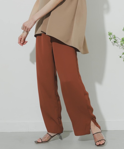 SENSE OF PLACE by URBAN RESEARCH（センスオブプレイスバイアーバンリサーチ）の「ベルテッドヘムパンツ（その他パンツ・レディース・ブラック/ライトブラウン・ONE）」の19枚目の写真