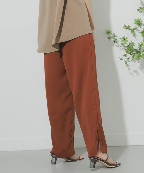 SENSE OF PLACE by URBAN RESEARCH（センスオブプレイスバイアーバンリサーチ）の「ベルテッドヘムパンツ（その他パンツ・レディース・ブラック/ライトブラウン・ONE）」の5枚目の写真