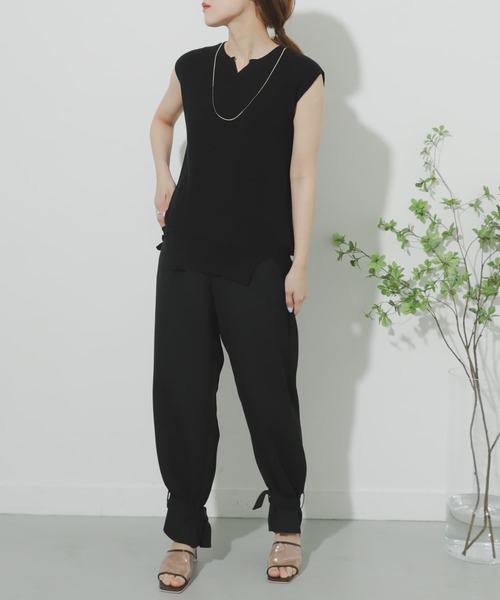 SENSE OF PLACE by URBAN RESEARCH（センスオブプレイスバイアーバンリサーチ）の「ベルテッドヘムパンツ（その他パンツ・レディース・ブラック/ライトブラウン・ONE）」の11枚目の写真