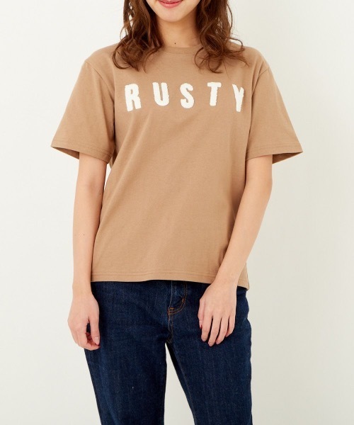 RUSTY(ラスティ)の「【RUSTY / ラスティ】レディースバックプリントTシャツ(Tシャツ/カットソー・レディース・ホワイト/パープル/ブラック/ベージュ・MEDIUM/LARGE)」の17枚目の写真