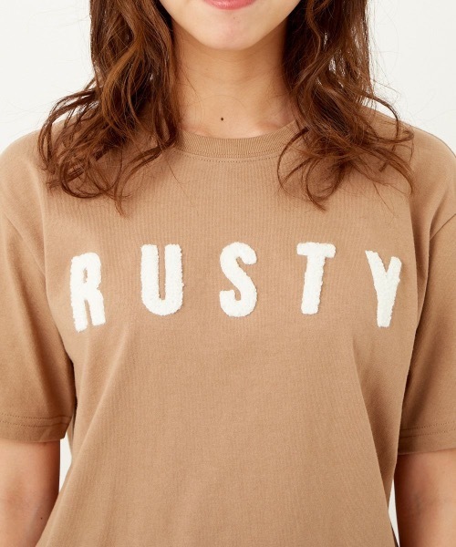 RUSTY(ラスティ)の「【RUSTY / ラスティ】レディースバックプリントTシャツ(Tシャツ/カットソー・レディース・ホワイト/パープル/ブラック/ベージュ・MEDIUM/LARGE)」の19枚目の写真