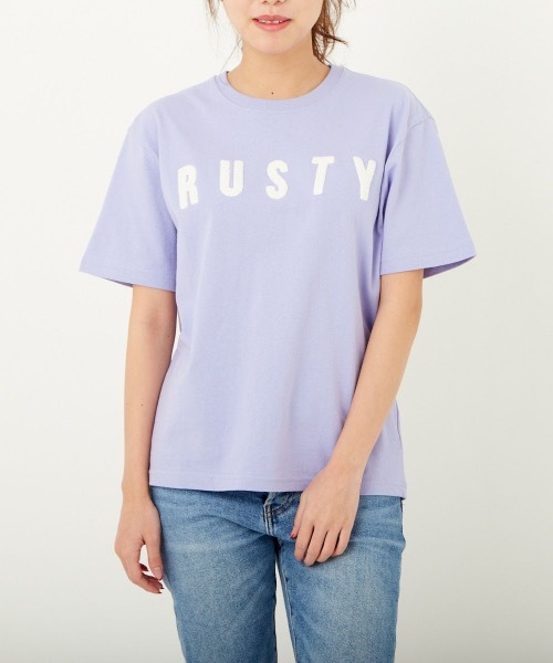 RUSTY(ラスティ)の「【RUSTY / ラスティ】レディースバックプリントTシャツ(Tシャツ/カットソー・レディース・ホワイト/パープル/ブラック/ベージュ・MEDIUM/LARGE)」の21枚目の写真
