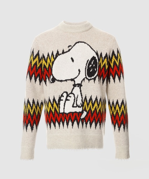 ALANUI（アラヌイ）の「SNOOPY PLAYS HARMONICA SWEAT（ニット/セーター・メンズ・シャンパンベージュ・SMALL/MEDIUM/LARGE/X-LARGE）」の3枚目の写真