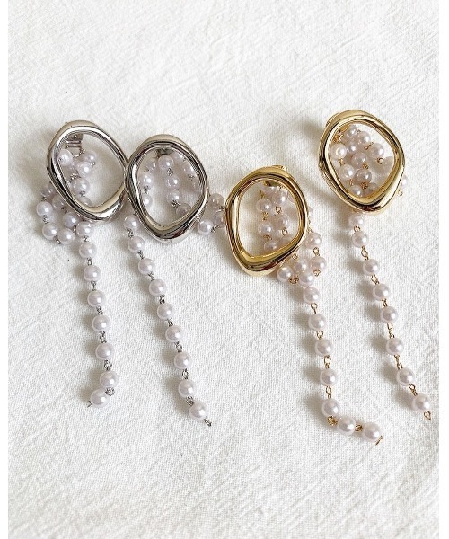 mou（モウ）の「フープパールレーンピアス（ピアス（両耳用）・レディース・シルバー/ゴールド・FREE）」の7枚目の写真