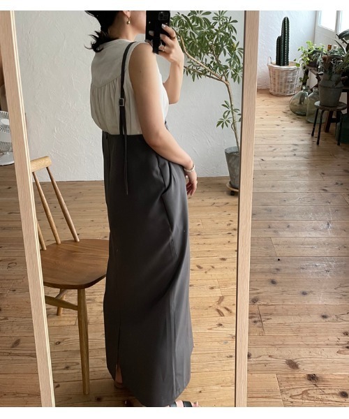 ドレープポケットサロペットスカート ワンピース Renorm A T リノームバイエーティー のファッション By By ワンピース Renorm