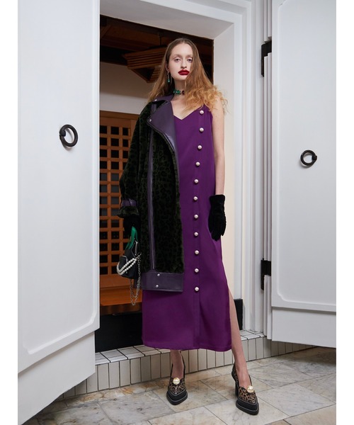 pameopose パメオポーズ パープル キャミ ワンピース Layered Sheer Cami Dress（ワンピース）｜PAMEO POSE