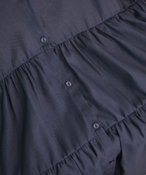 ROPE' PICNIC(ロペピクニック)の「シャイニーボイルティアードブラウス(シャツ/ブラウス・レディース・チャコールグレー/ラベンダー/グリーン系その他/ブラウン系その他2・38)」の18枚目の写真