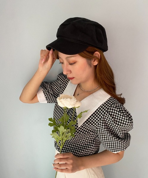 Loueme（ルエム）の「ビッグカラーギンガムチェックブラウス（シャツ/ブラウス・レディース・ブラック/ブルー/イエロー・FREE）」の14枚目の写真