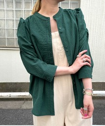 CIAOPANIC | チェック柄袖ボリュームギャザーブラウス(シャツ/ブラウス)