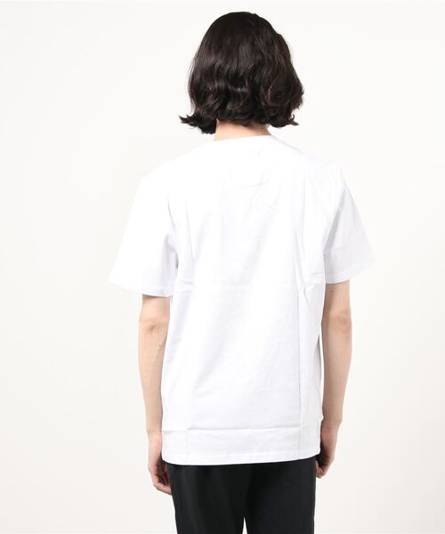 Sphalla ホワイト カットソー 半袖 セール】ラウンジ サンダルグラフィック 半袖ポケットTシャツ