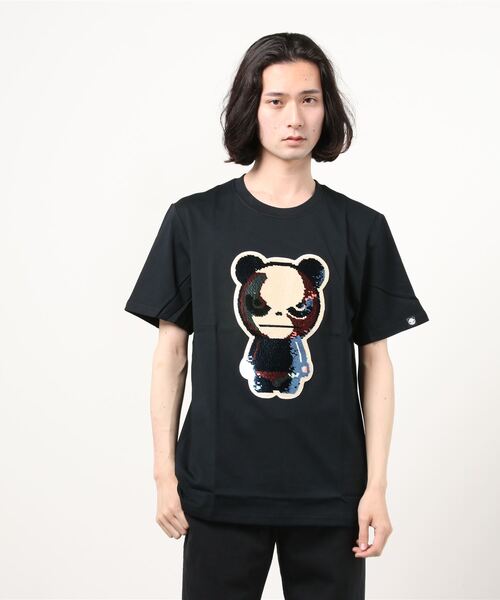 メンズ【PRADA】三角ロゴスパンコール半そでTシャツ □PRADA□プラダ 三角ロゴ コットンTシャツ MEN (PRADA/Tシャツ