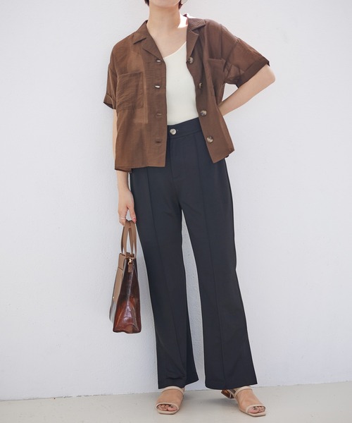 Heather(ヘザー)の「シアーポケット半袖シャツ 948030(シャツ/ブラウス・レディース・パープル/ブラウン/グレー/イエロー・FREE)」の22枚目の写真