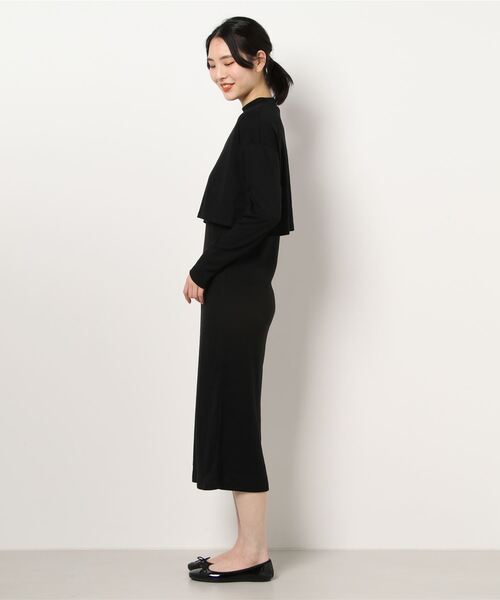 COLONY 2139（コロニートゥーワンスリーナイン）の「パターンメッシュハイネックプルオーバー&キャミワンピースセット/2点セット（ワンピース・レディース・グリーン/ベージュ/ブラック・LARGE/MEDIUM）」の5枚目の写真