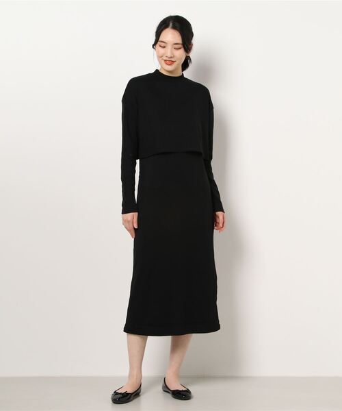 COLONY 2139（コロニートゥーワンスリーナイン）の「パターンメッシュハイネックプルオーバー&キャミワンピースセット/2点セット（ワンピース・レディース・グリーン/ベージュ/ブラック・LARGE/MEDIUM）」の11枚目の写真