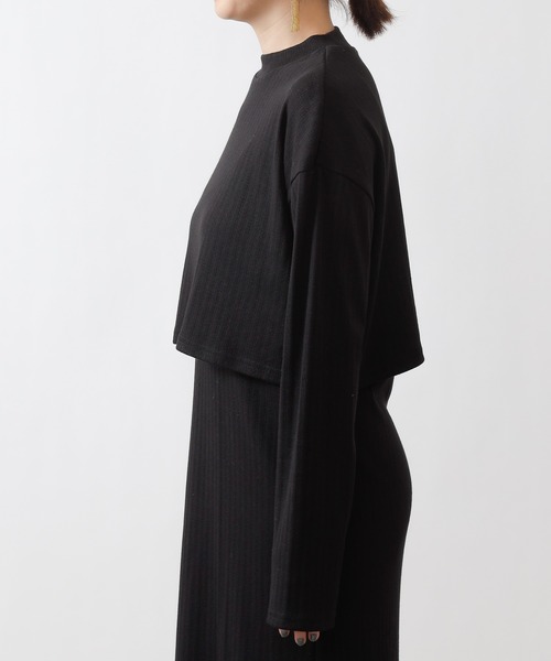 COLONY 2139（コロニートゥーワンスリーナイン）の「パターンメッシュハイネックプルオーバー&キャミワンピースセット/2点セット（ワンピース・レディース・グリーン/ベージュ/ブラック・LARGE/MEDIUM）」の18枚目の写真