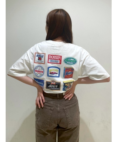 MOUSSY（マウジー）の「COLLECT MOUSSY Tシャツ（Tシャツ/カットソー・レディース・ライトブルー/オレンジ/ブラック/ホワイト系その他2/ホワイト・FREE）」の6枚目の写真