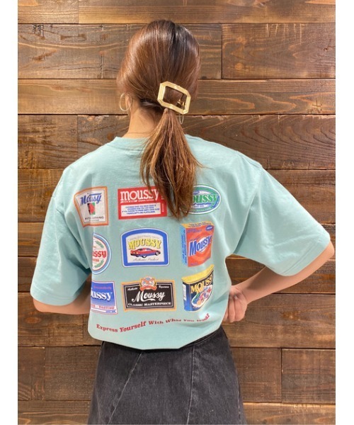 MOUSSY（マウジー）の「COLLECT MOUSSY Tシャツ（Tシャツ/カットソー・レディース・ライトブルー/オレンジ/ブラック/ホワイト系その他2/ホワイト・FREE）」の7枚目の写真