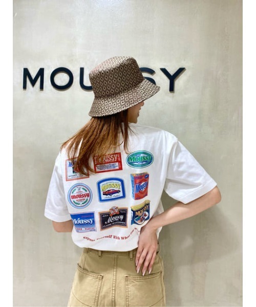MOUSSY（マウジー）の「COLLECT MOUSSY Tシャツ（Tシャツ/カットソー・レディース・ライトブルー/オレンジ/ブラック/ホワイト系その他2/ホワイト・FREE）」の14枚目の写真