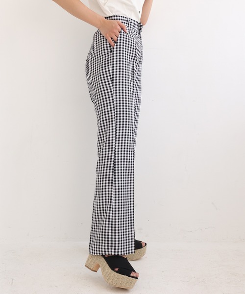 one after another NICE CLAUP（ワンアフターアナザーナイスクラップ）の「【ZOZOTOWN限定】極限ギンガムスラックス（スラックス・レディース・ブラック/グレー/ブラウン・SMALL/MEDIUM）」の10枚目の写真