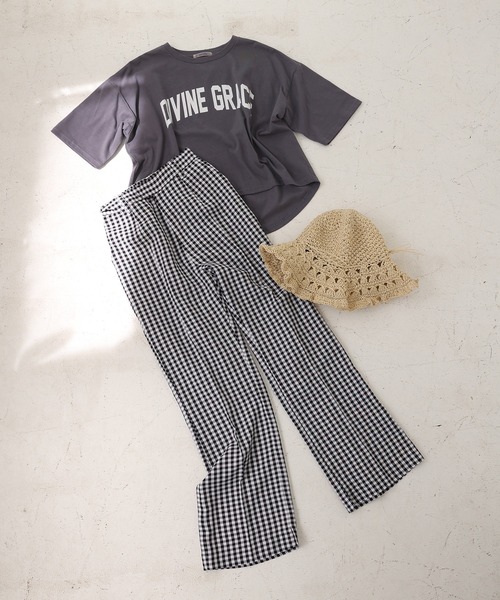 one after another NICE CLAUP（ワンアフターアナザーナイスクラップ）の「【ZOZOTOWN限定】極限ギンガムスラックス（スラックス・レディース・ブラック/グレー/ブラウン・SMALL/MEDIUM）」の15枚目の写真