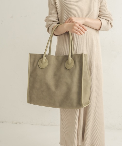 CAPRICIEUX LE'MAGE（カプリシューレマージュ）の「ソフトスクエアトートバッグ（トートバッグ・レディース・カーキ/キャメル・ONESIZE）」の10枚目の写真