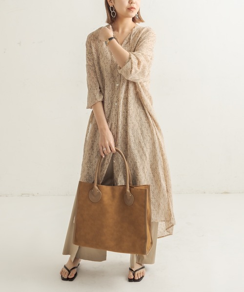 CAPRICIEUX LE'MAGE（カプリシューレマージュ）の「ソフトスクエアトートバッグ（トートバッグ・レディース・カーキ/キャメル・ONESIZE）」の12枚目の写真