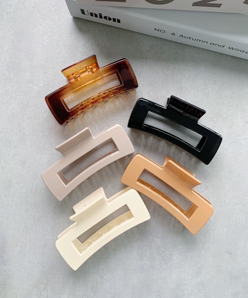 iso（イソ）の「スクエアヘアクリップ（バレッタ/ヘアクリップ・レディース・ブラック/ベージュ/アイボリー/その他1/グレイッシュベージュ・FREE）」の19枚目の写真