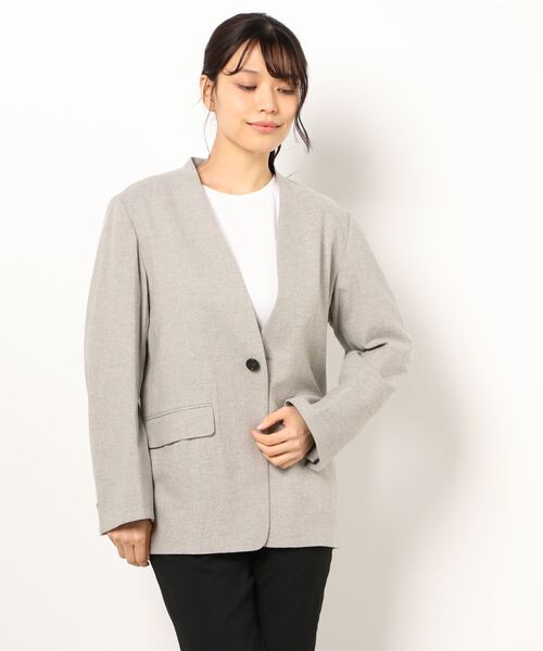 春大特価セール Glazik セール テーラードジャケット Wツイードジャケット テーラードジャケット Le Foyer Foyer ルフォワイエ のテーラードジャケット Foyer ルフォワイエ のファッション