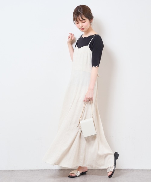natural couture（ナチュラルクチュール）の「【WEB限定】袖口配色スカラップ強撚ニット（ニット/セーター・レディース・アイボリー/その他1/ブラック/レッド/グレイッシュベージュ/その他2・FREE）」の16枚目の写真
