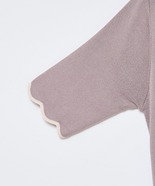 natural couture（ナチュラルクチュール）の「【WEB限定】袖口配色スカラップ強撚ニット（ニット/セーター・レディース・アイボリー/その他1/ブラック/レッド/グレイッシュベージュ/その他2・FREE）」の22枚目の写真