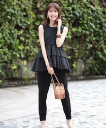 新品♡Apuweiser-riche プリーツレイヤード　ペプラムカットソー プリーツレイヤードカットソー | Tシャツ・カットソー