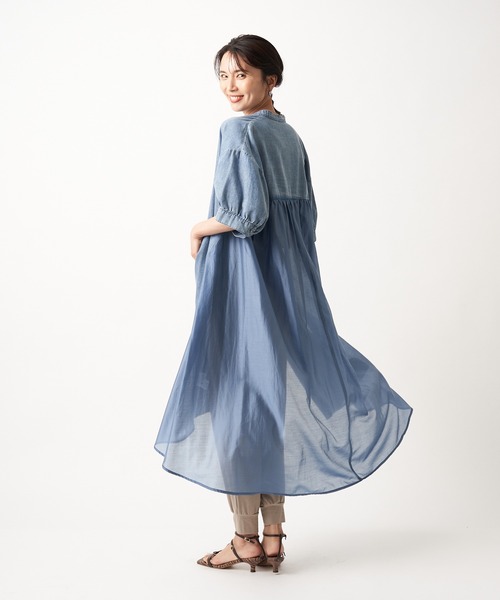 RIVE DROITE(リヴドロワ)の「テンセルデニム切替シャツワンピース(シャツワンピース・レディース・ブルー/ネイビー・FREE)」の10枚目の写真