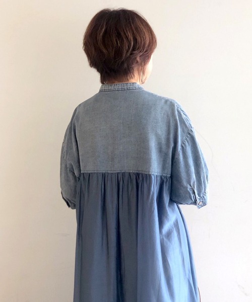 RIVE DROITE(リヴドロワ)の「テンセルデニム切替シャツワンピース(シャツワンピース・レディース・ブルー/ネイビー・FREE)」の22枚目の写真