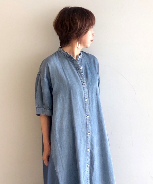 RIVE DROITE(リヴドロワ)の「テンセルデニム切替シャツワンピース(シャツワンピース・レディース・ブルー/ネイビー・FREE)」の21枚目の写真