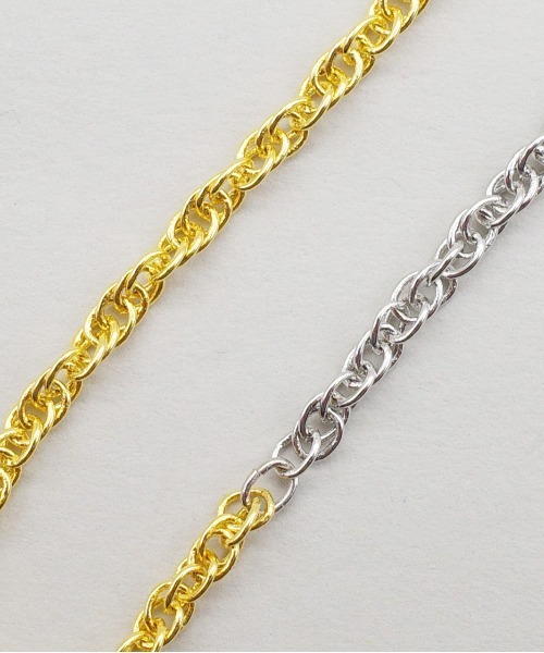 SIGNAL（シグナル）の「【SIGNAL / シグナル】スクリューチェーンブレスレット（ブレスレット・レディース・シルバー×ゴールド・FREE）」の2枚目の写真