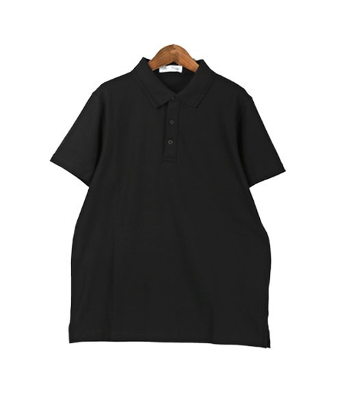LUXSTYLE（ラグスタイル）の「ジャガード半袖ポロシャツ（ポロシャツ・メンズ・ホワイト/ブラック/ネイビー・M/L/XL）」の14枚目の写真