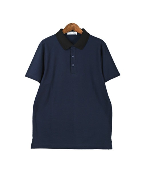 LUXSTYLE（ラグスタイル）の「ジャガード半袖ポロシャツ（ポロシャツ・メンズ・ホワイト/ブラック/ネイビー・M/L/XL）」の16枚目の写真