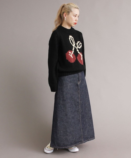 peu pres（プープレ）の「●インターシャ 手編みニット（ニット/セーター・レディース・ホワイト/ブラック・FREE）」の13枚目の写真