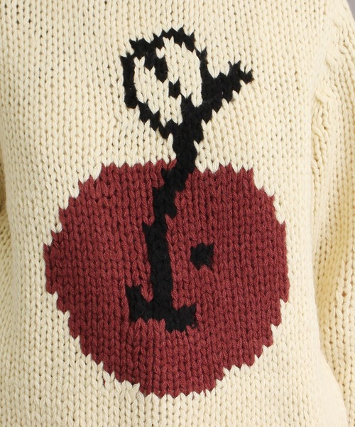 peu pres（プープレ）の「●インターシャ 手編みニット（ニット/セーター・レディース・ホワイト/ブラック・FREE）」の16枚目の写真