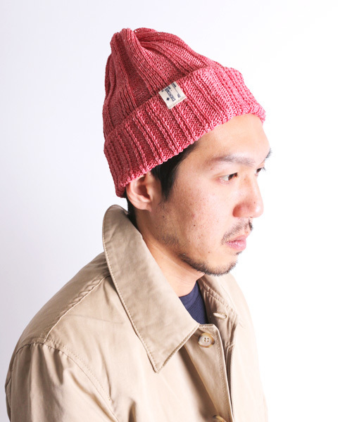 Denime（ドゥニーム）の「BASIC KNIT CAP LINEN/ベーシックニットキャップリネン（ニットキャップ/ビーニー・メンズ・ブラック/オリーブ/サックスブルー/ネイビー/マスタード/レッド・FREE）」の6枚目の写真