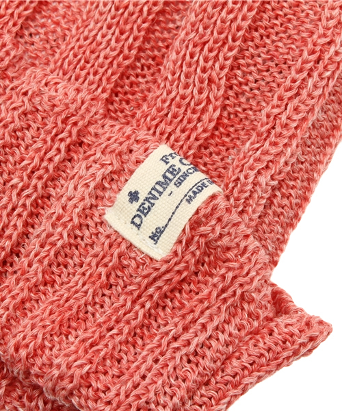 Denime（ドゥニーム）の「BASIC KNIT CAP LINEN/ベーシックニットキャップリネン（ニットキャップ/ビーニー・メンズ・ブラック/オリーブ/サックスブルー/ネイビー/マスタード/レッド・FREE）」の10枚目の写真